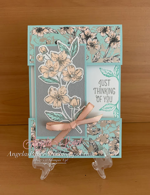 Angela Lovel, Angela's PaperArts: Stampin' Up! Forever Blossoms Side Split Panel Card