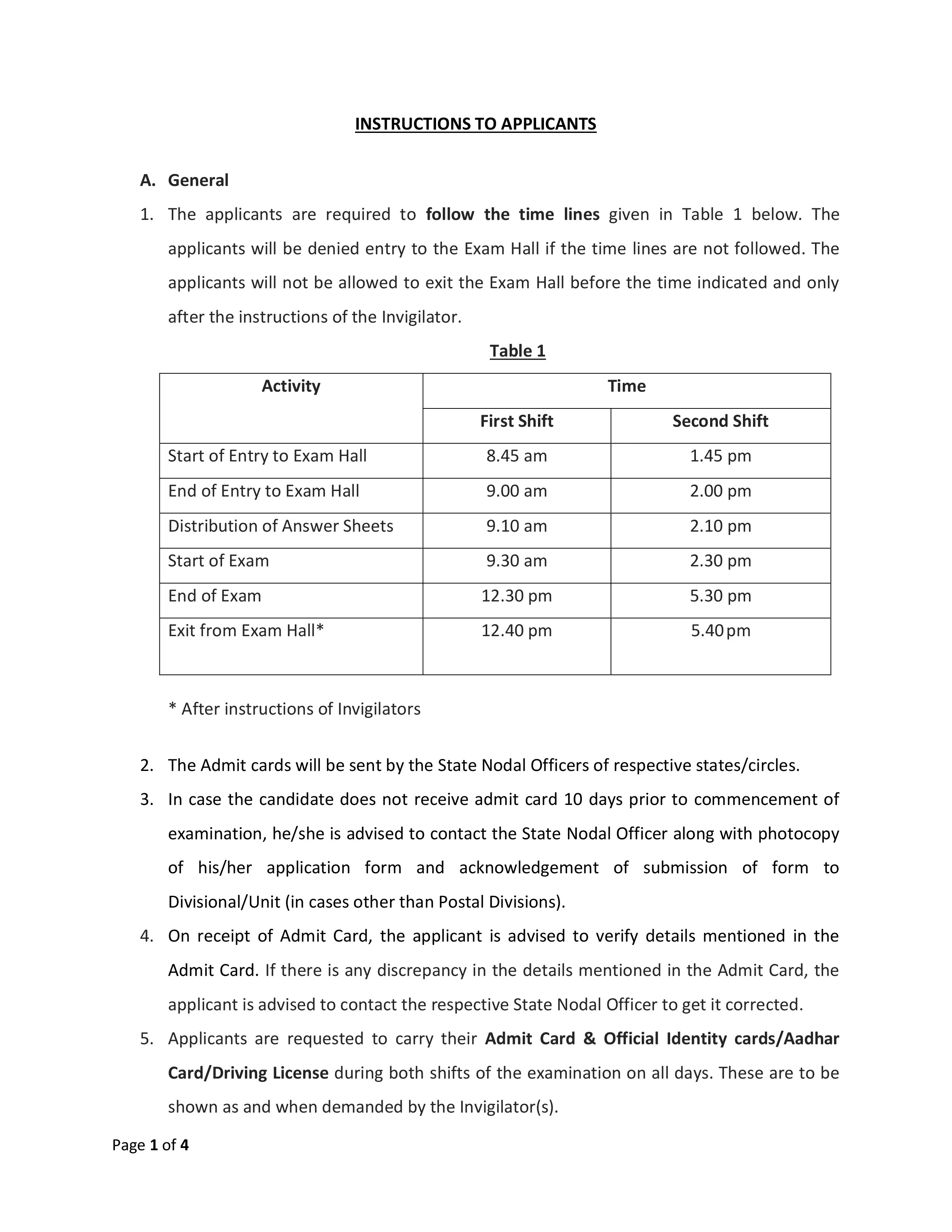 
Post Office LDCE AAO Exam 2022 Instructions to Applicants | AAO Exam Applicants Instructions
