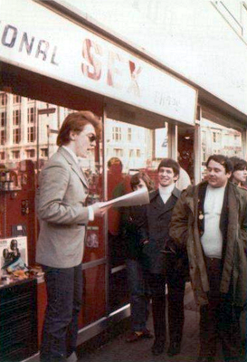 Eddie Steady Go en el Soho, en 1980