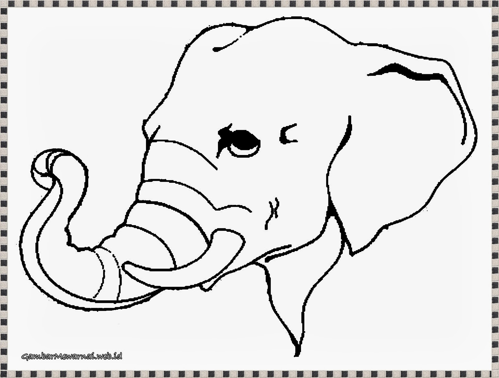 Sketsa Gambar  Kepala Gajah  Sobsketsa