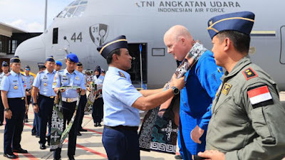 Pesawat Super Hercules C-130J Ke-4 Pesanan RI Tiba di Halim, Disambut Wakasau