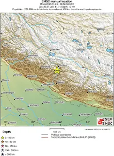 5.6 Earthquake in Nepal kills at least one