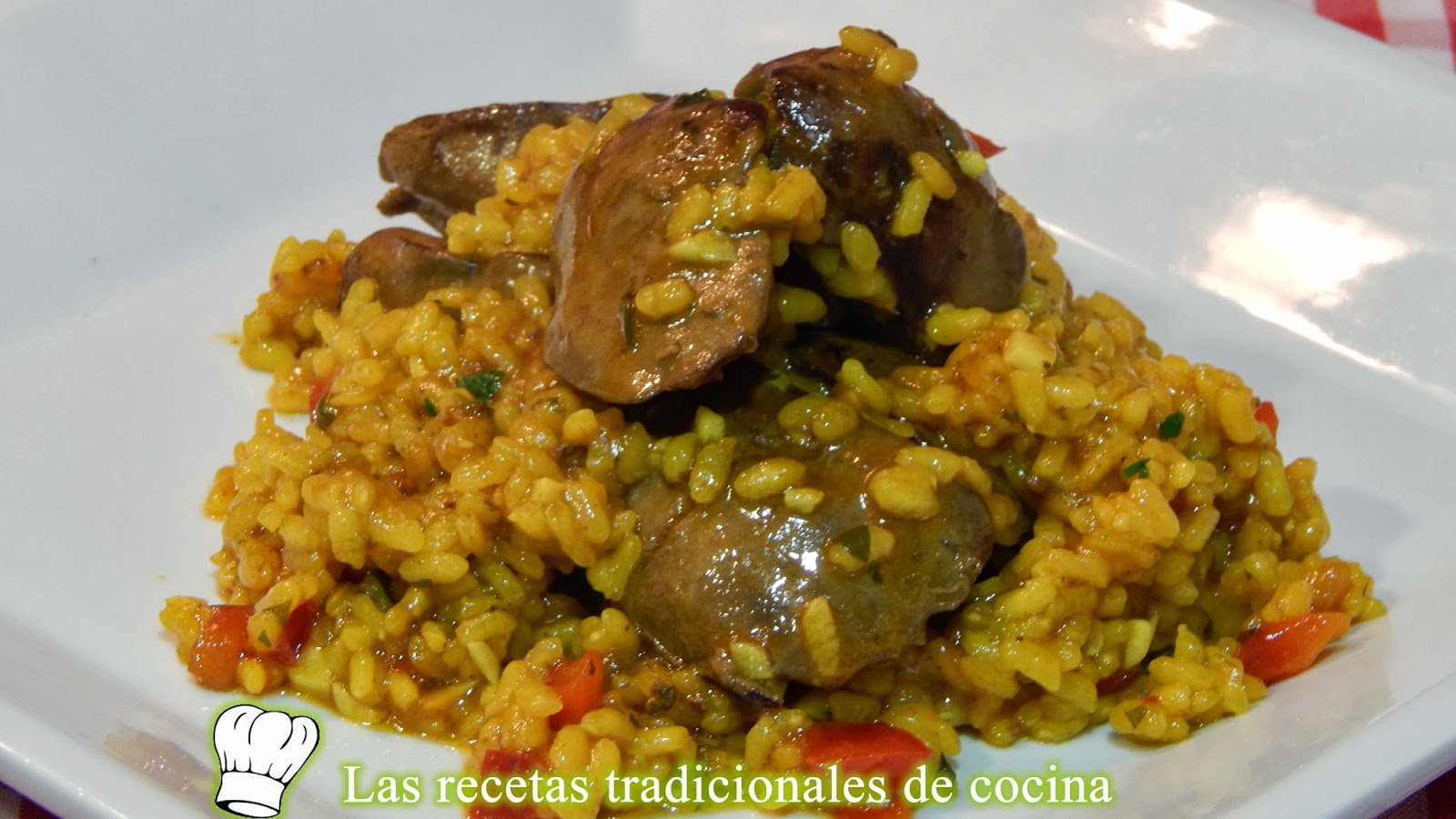 Receta de arroz con hígados de pollo