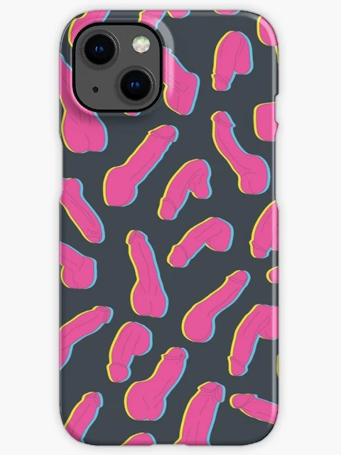 Pop art penis pattern phone cover