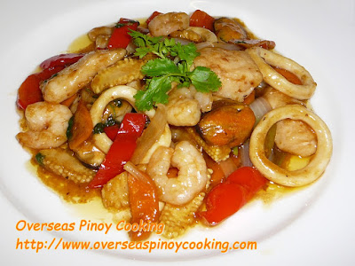 Mix Seafood Strifry with Oyster Sauce