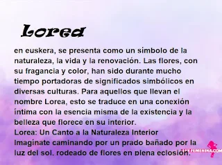 ▷ Significado del nombre Lorea