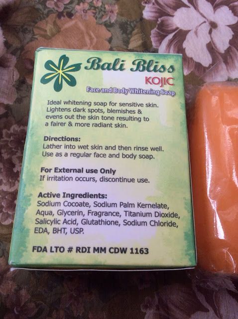 Bali Bliss Kojic soap, price, ingredients,