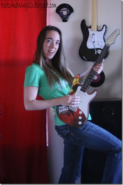 vinyl record guitar holder music room e