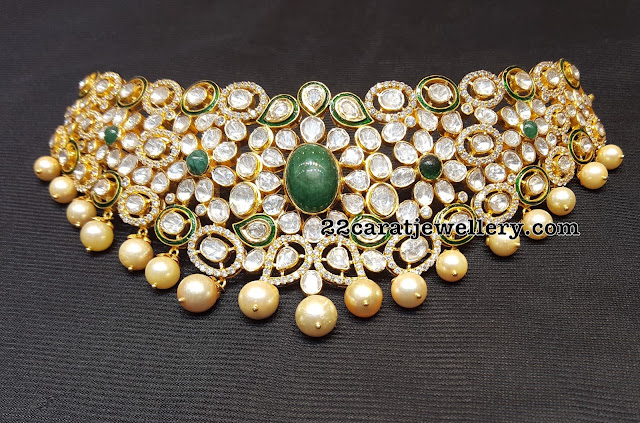 Unique Pachi Work Choker by Mahalaxmi Jewellers