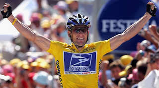 Lance Armstrong wins his first Tour de France