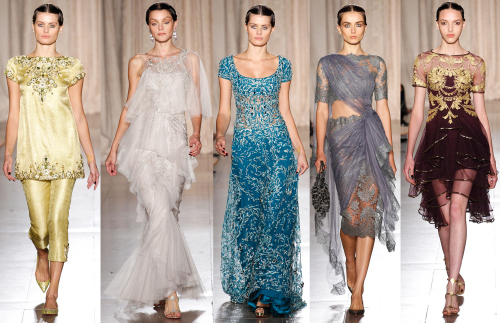 ... India-inspired collections! Here are three sets done by Marchesa