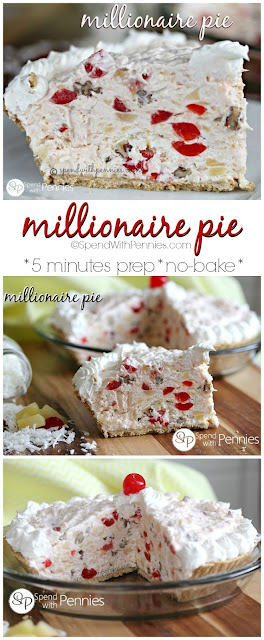 MILLIONAIRE PIE (NO BAKE AND ONLY 5 MINUTES TO PREP!) (VIDEO)