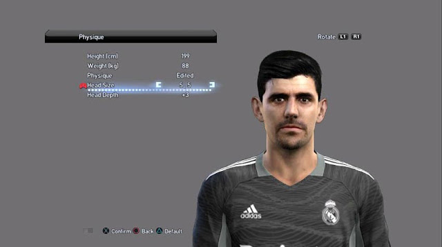 Thibaut Courtois Face For PES 2013
