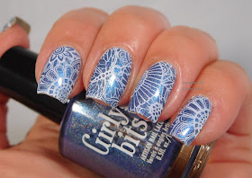 UberChic Beauty 19-03 over Girly Bits Cosmetics Let Me Azure You