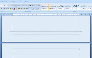 cara membuat nomor Halaman yang berbeda di word 2007