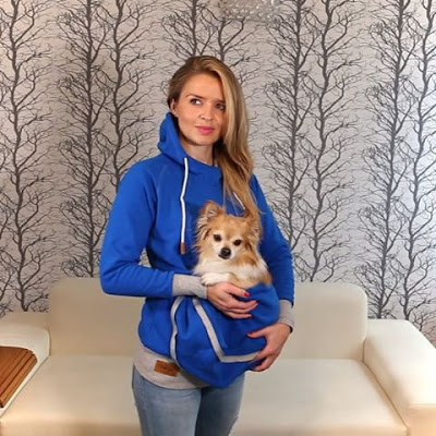 AWESOME Roodie Pet Carrier Hoodie, Carry Your Cat, Small Dog Like Kangaroo ... Enjoy Without a Pet and Look Stylish!!