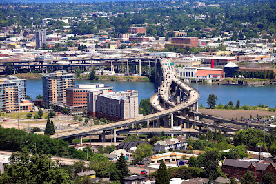 Ciudad de Portland Oregon, USA. Freeway
