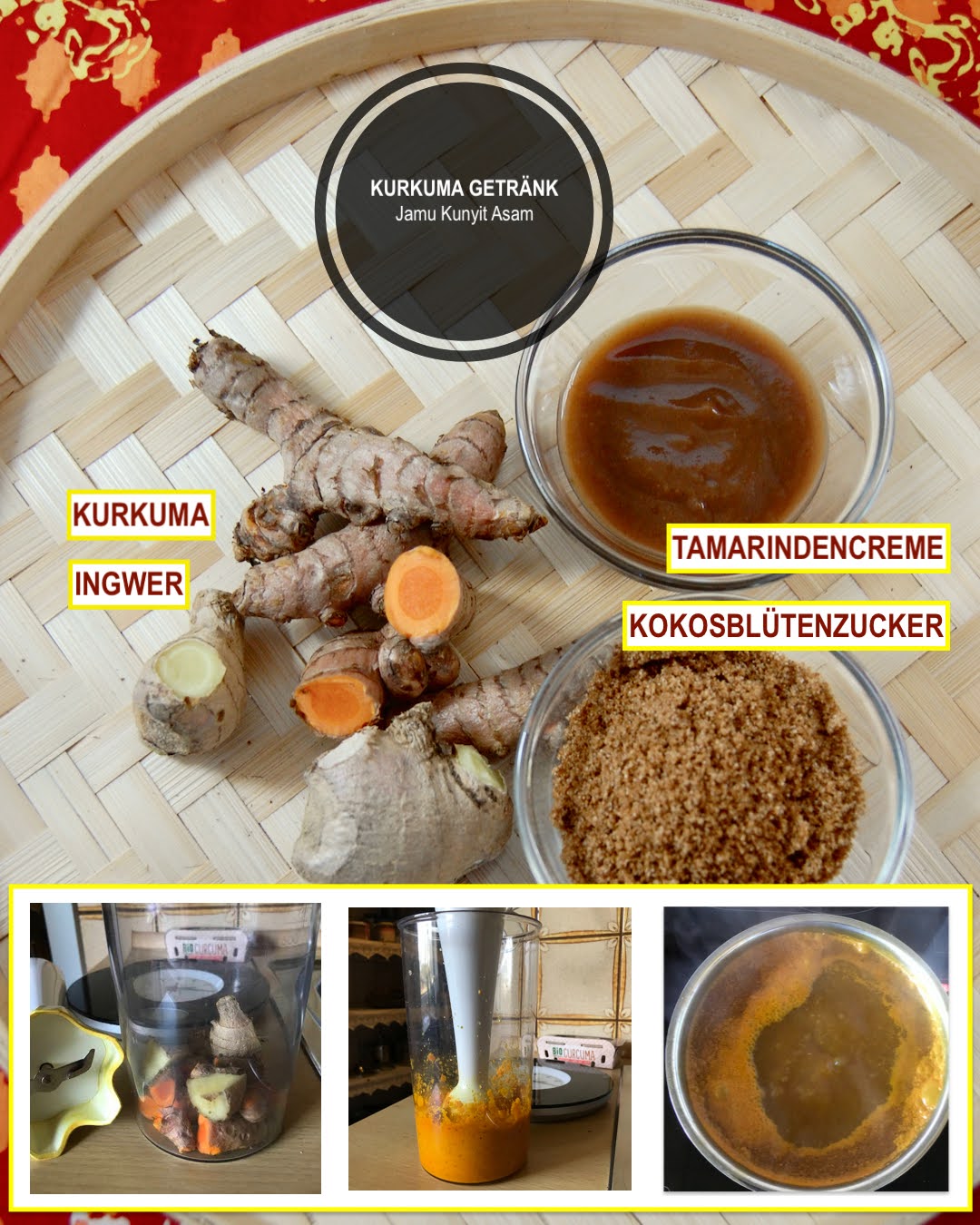 Jamu Kunyit Asam, indonesische rezepte