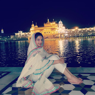 Mehreen Pirzada in White Dress with Cute Smile at Golden Temple 2