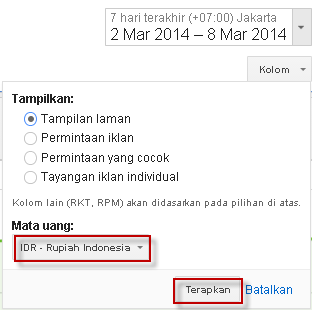 Cara Menampilkan Penghasilan Adsense dalam Nilai Rupiah