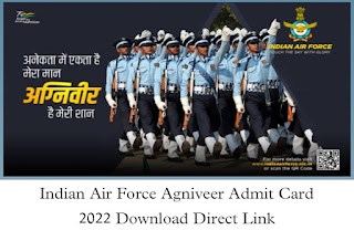 Indian Air Force Agniveer Admit Card Pdf Download Name Wise Direct Link In Hindi