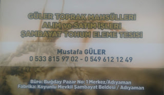 Şambayat tohum eleme tesisi