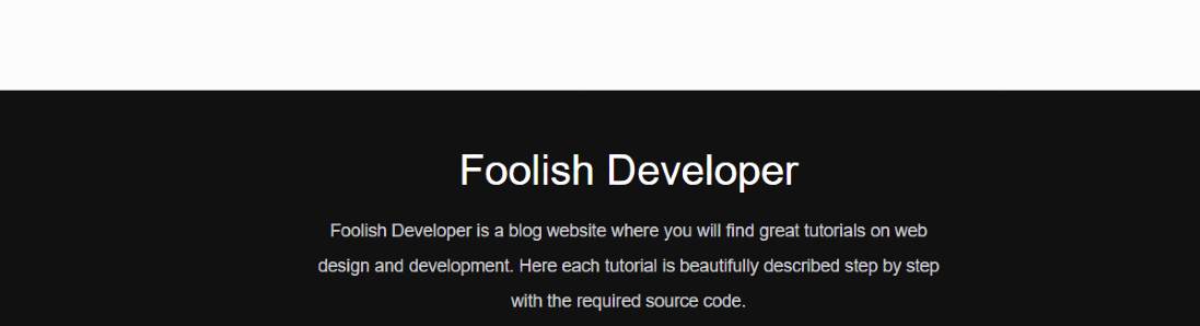 Footer Design using HTML and CSS