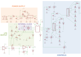 DIY tremolo with tap tempo schematic