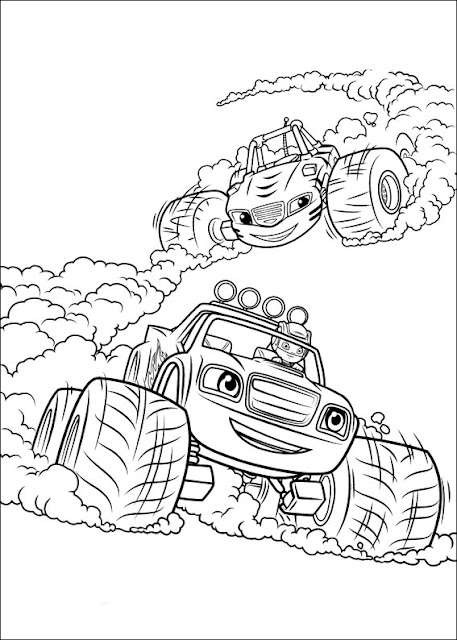 Best fire and monster machines coloring pages