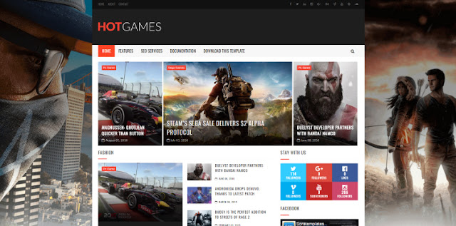 hotgames blogger template