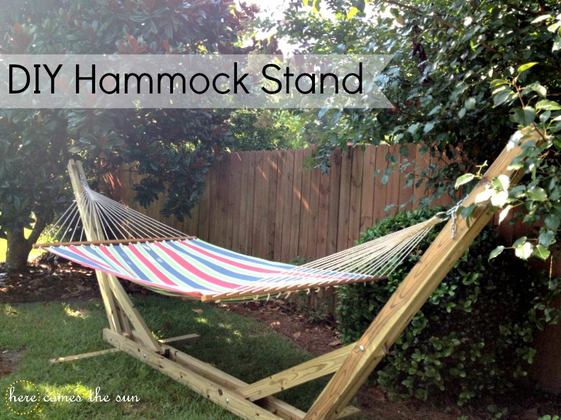 wooden hammock stand diy