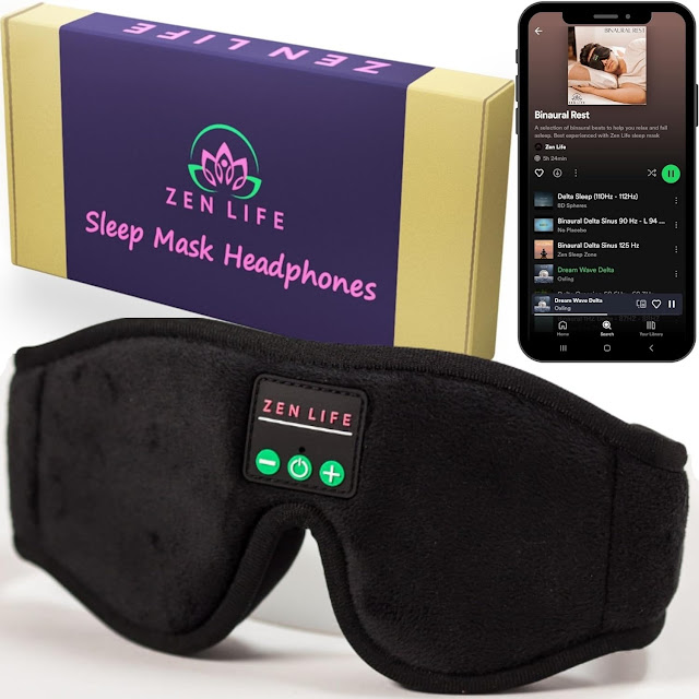 zen life uk, sleep headphones music, blackout eye mask music, eye mask with headphones uk, eye mask with headphones review, lifestyle