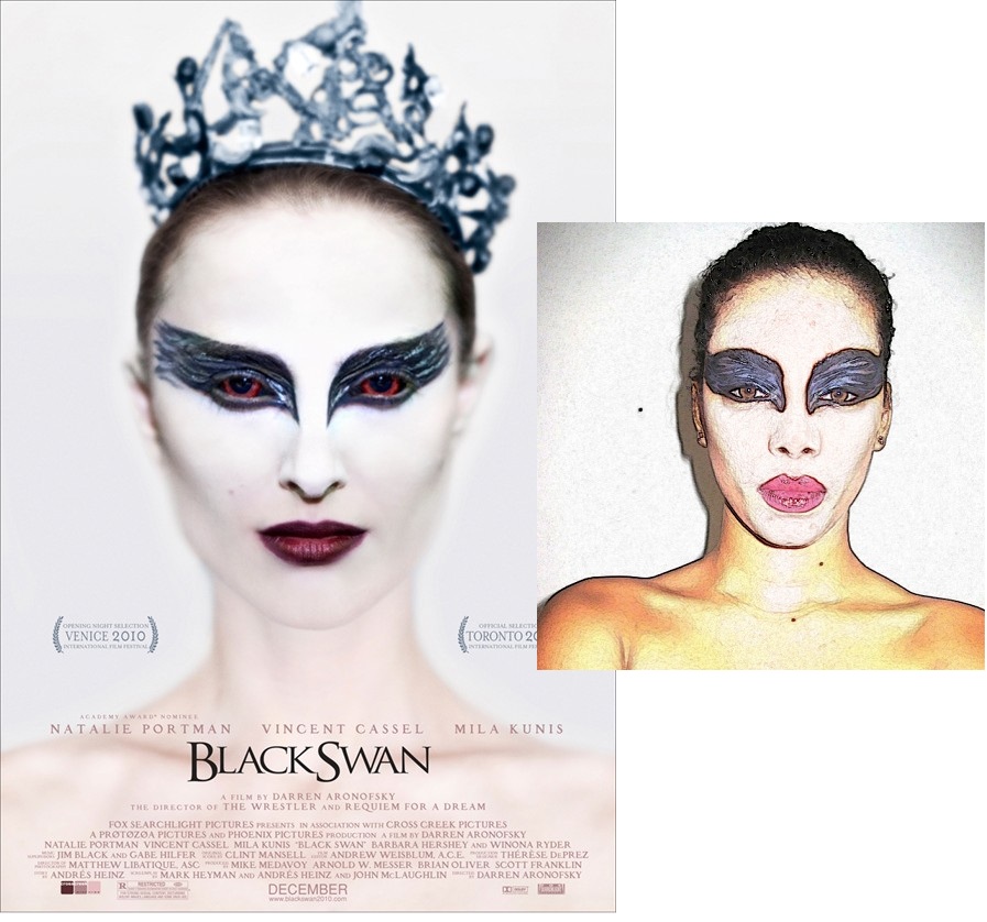 The Black Swan Eyes. makeup lack swan natalie