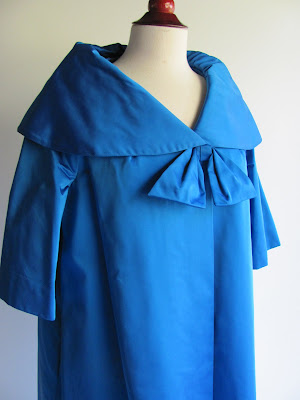opera coat, sapphire blue