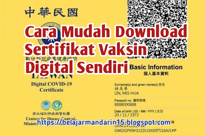 Taiwan - Cara Mudah Download Sertifikat Vaksin Digital Sendiri Di HP 