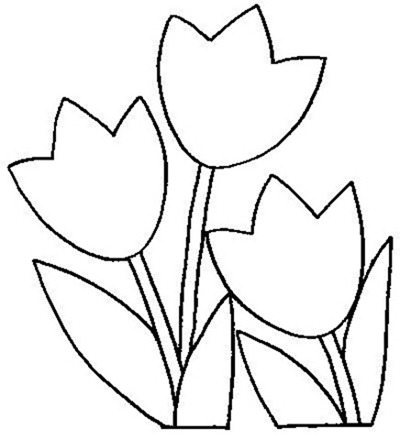 Moldes e desenhos de Tulipas