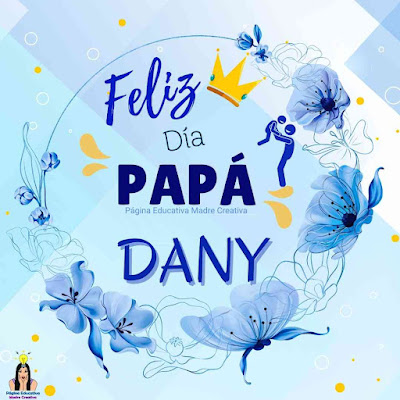 Solapín Feliz Día del Padre - Nombre Dany para imprimir gratis