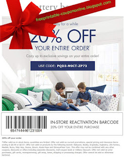 Free Printable Pottery Barn Kids Coupons