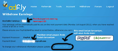 Cara Transfer Uang Dari adf.ly ke Akun Paypal