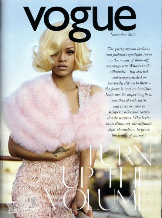 Beauty Rihanna Hairstyles on Vogue UK November 2011