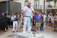 Exhibición de barrenadores en las fiestas de El Regato