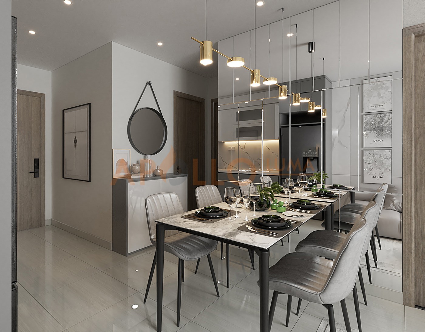 Gợi ý thiết kế nội thất căn hộ 2PN  tòa ZR1 Vinhomes Ocean Park