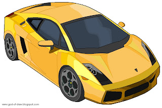 Lamborghini drawing on ms paint