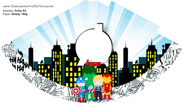 Avengers Chibi Style, Free Printable Hat.