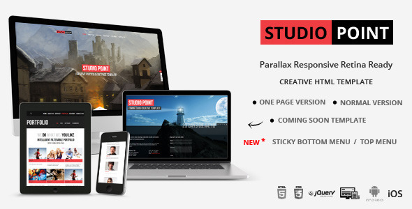STUDIO POINT - Parallax Responsive Retina Ready - ThemeForest Item for Sale
