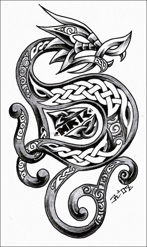 Celtic Dragon Tattoo Design Picture 1