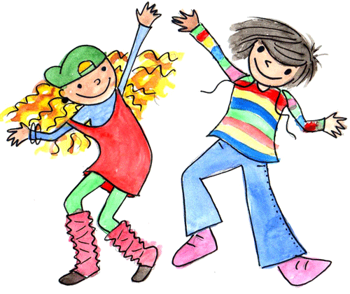 Niños bailando para imprimir