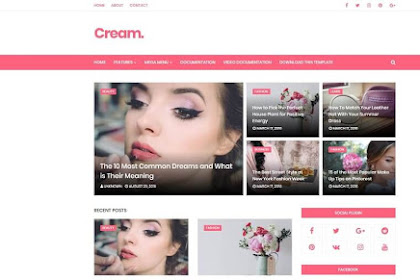 Cream - Responsive Intelligence & Journal Blogger Template