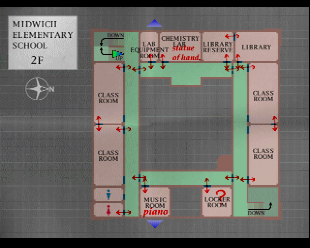 Midwich Elementary School 2F map screenshot