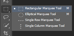 The Rectangular Marquee Tool.